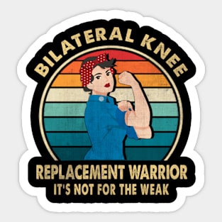 Bi-Lateral Knee Replacement Warrior Surgery Recovery Get Well Soon Sticker